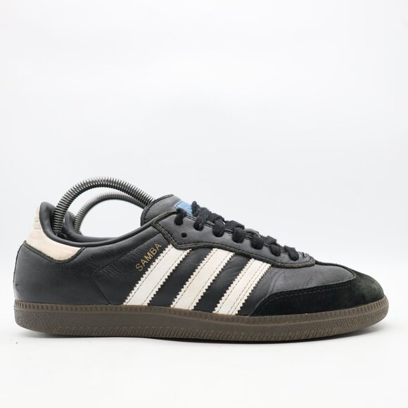 Adidas Originals Samba ADV Men's Size 7.5 Core Black White Leather Gum IE3100 - Picture 1 of 15
